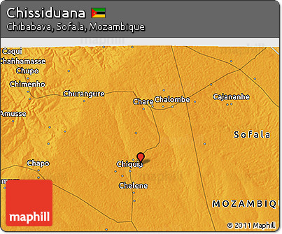 Political 3D Map of Chissiduana
