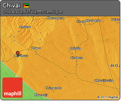 Political 3D Map of Chivai