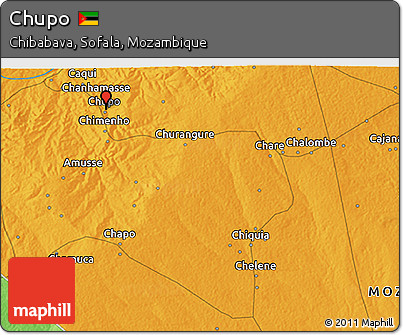 Political 3D Map of Chupo