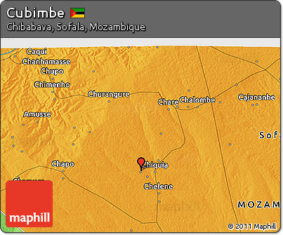 Political 3D Map of Cubimbe