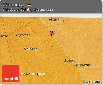 Political 3D Map of Cuemura