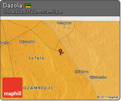 Political 3D Map of Dazola