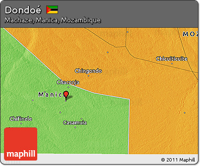 Political 3D Map of Dondoé