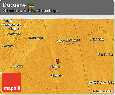 Political 3D Map of Ducuane