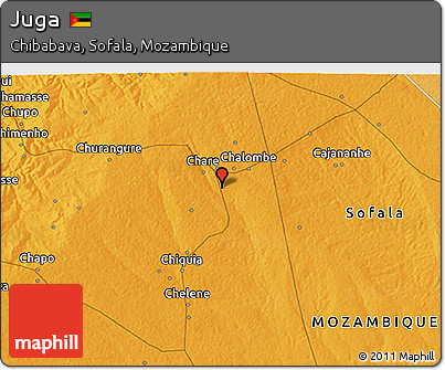 Political 3D Map of Juga