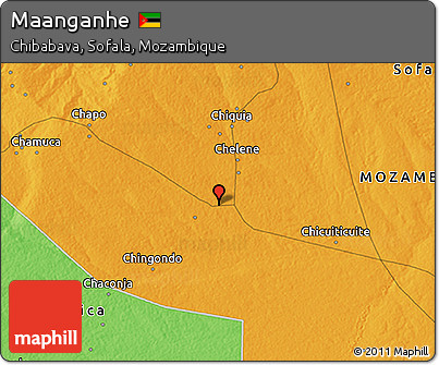 Political 3D Map of Maanganhe