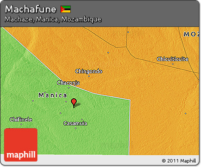 Political 3D Map of Machafune