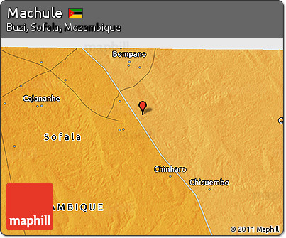 Political 3D Map of Machule
