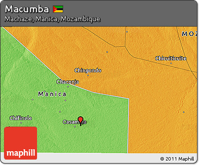 Political 3D Map of Macumba