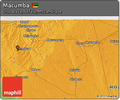 Political 3D Map of Macumba