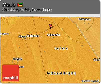 Political 3D Map of Mada
