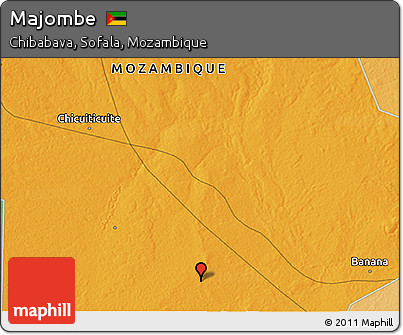 Political 3D Map of Majombe