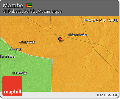 Political 3D Map of Mambe