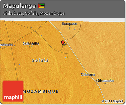 Political 3D Map of Mapulange