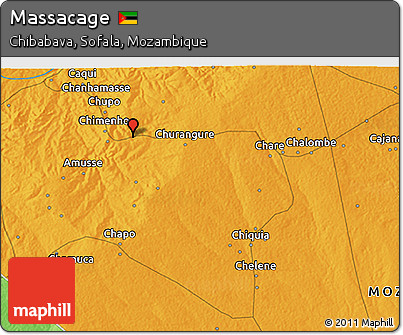Political 3D Map of Massacage