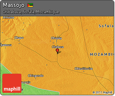 Political 3D Map of Massojo