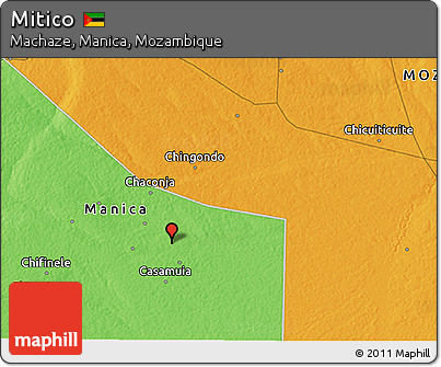 Political 3D Map of Mitico