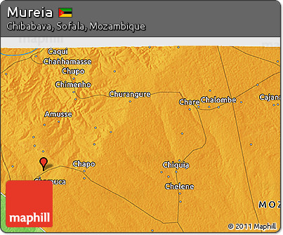 Political 3D Map of Mureia