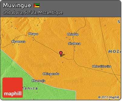 Political 3D Map of Muvingue