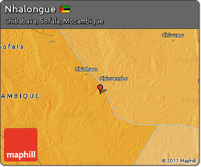 Political 3D Map of Nhalongue
