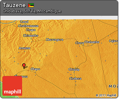 Political 3D Map of Tauzene