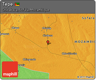 Political 3D Map of Tepe