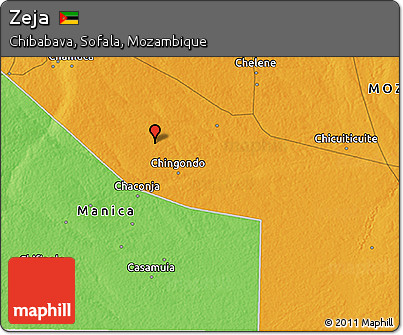 Political 3D Map of Zeja