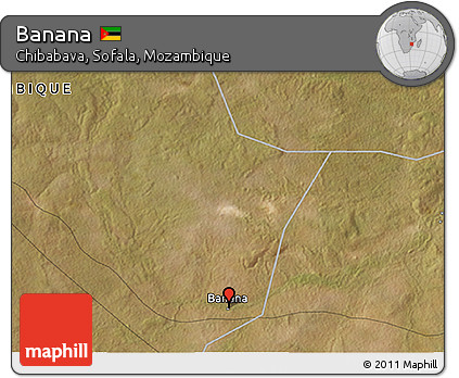 Satellite 3D Map of Banana
