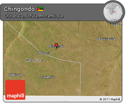 Satellite 3D Map of Chingondo