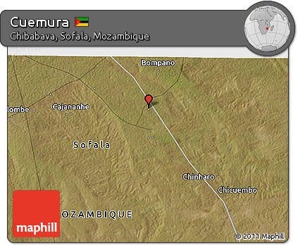 Satellite 3D Map of Cuemura