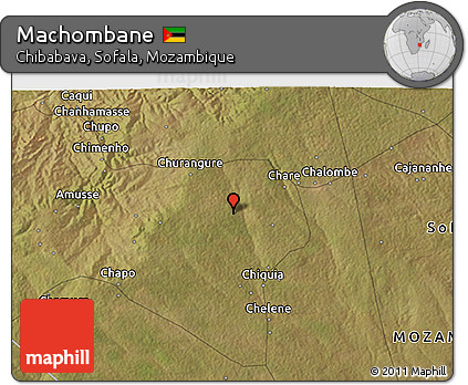 Satellite 3D Map of Machombane