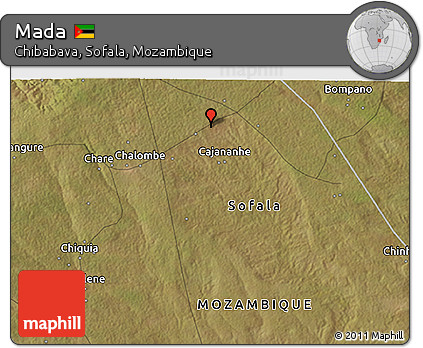 Satellite 3D Map of Mada