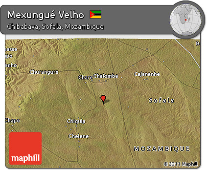 Satellite 3D Map of Mexungué Velho