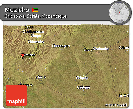 Satellite 3D Map of Muzicho