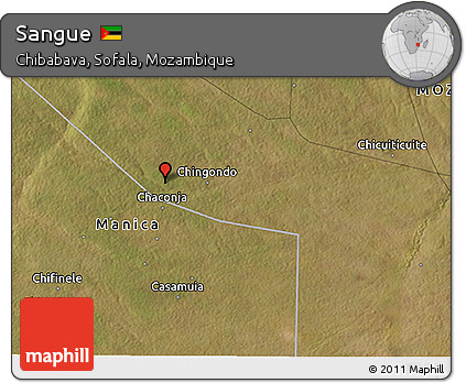 Satellite 3D Map of Sangue