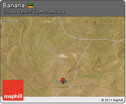 Satellite 3D Map of Banana