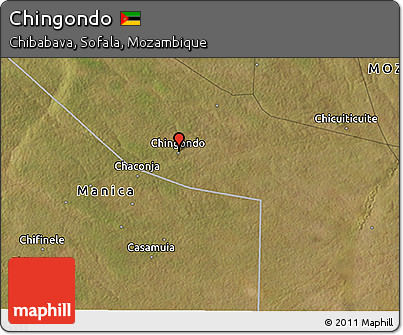 Satellite 3D Map of Chingondo