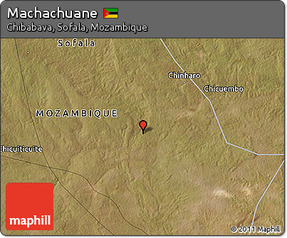 Satellite 3D Map of Machachuane
