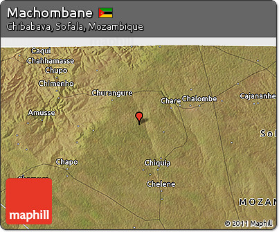 Satellite 3D Map of Machombane