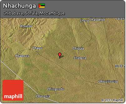 Satellite 3D Map of Nhachunga