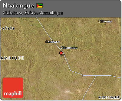 Satellite 3D Map of Nhalongue