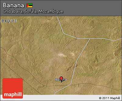 Satellite 3D Map of Banana