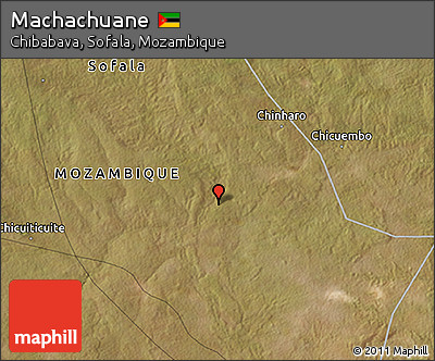 Satellite 3D Map of Machachuane