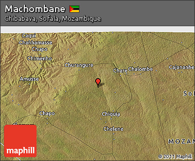 Satellite 3D Map of Machombane