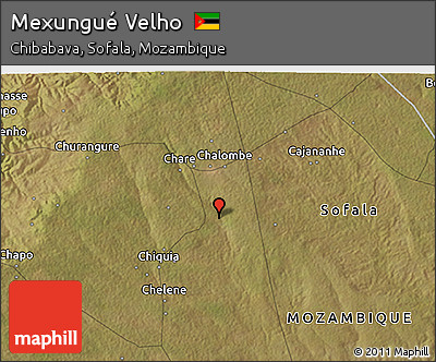 Satellite 3D Map of Mexungué Velho