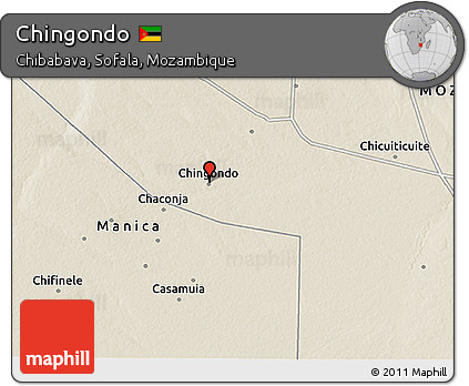 Shaded Relief 3D Map of Chingondo