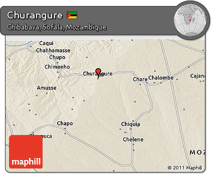Shaded Relief 3D Map of Churangure