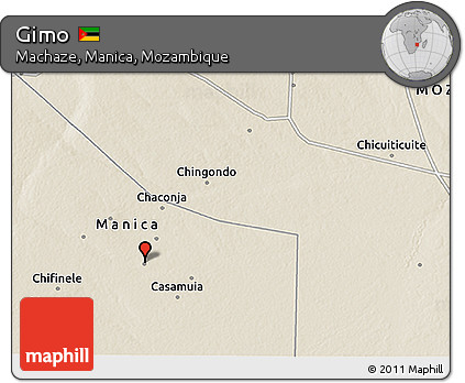 Shaded Relief 3D Map of Gimo