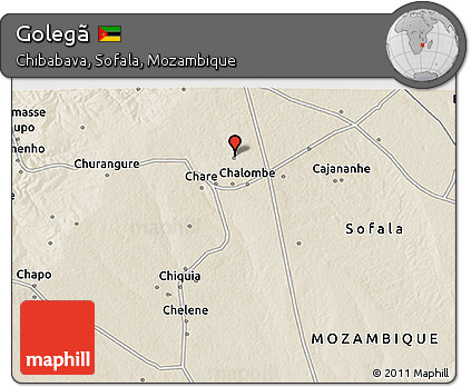 Shaded Relief 3D Map of Golegã