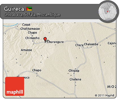 Shaded Relief 3D Map of Guireca